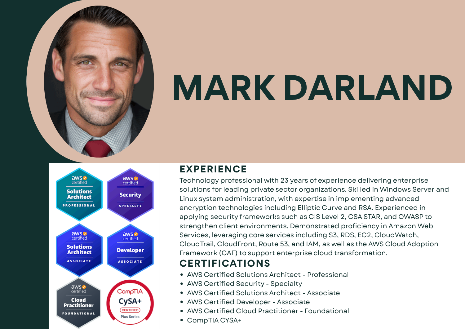 Mark Darland Professional Resume