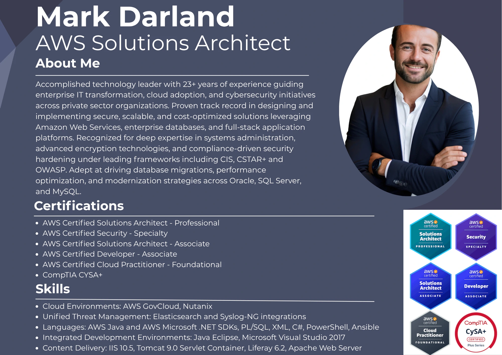 Mark Darland open source software security configuration expert resume